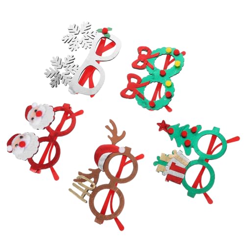 CALLARON 5 Stück Teiliges Leichte Kostümbrillen mit Schneeflocken Christbaum Motiven Festliche Foto-requisiten für Silvester-party und Weihnachtsdekoration CALLARON 5 Stück Teiliges Leichte Kostümbrillen mit Schneeflocken Christbaum Motiven Festliche Foto-requisiten für Silvester-party und Weihnachtsdekoration von CALLARON