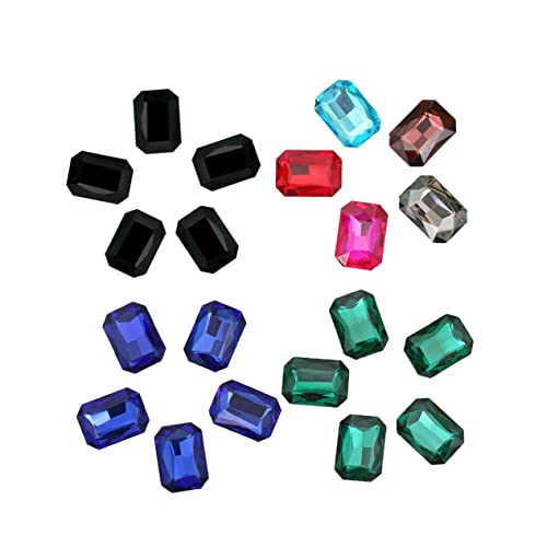 CALLARON 50Stücke Kristallglas Octagon Nail Art Dekorationen DIY Schmuckzubehör Für Designs Für Hochzeiten Partys Und Persönliche Projekte von CALLARON