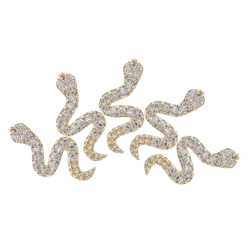 CALLARON 5Stücke Retro Schlangen Nagelcharms Gothic Nagelschmuck Einzigartiges Design aus Robustem für DIY Nagelkunst und Besondere Anlässe Glamouröse Goldene CALLARON 5Stücke Retro Schlangen Nagelcharms Gothic Nagelschmuck Einzigartiges Design aus Robustem für DIY Nagelkunst und Besondere Anlässe Glamouröse Goldene von CALLARON