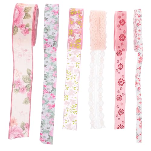 CALLARON 6 Rollen Blumenband ribbon bandfeile Geschenkbandverzierung band dekoration Bänder zum Basteln Satinband Bänder für Handwerk Neuheit Geschenkband Polyester CALLARON 6 Rollen Blumenband ribbon bandfeile Geschenkbandverzierung band dekoration Bänder zum Basteln Satinband Bänder für Handwerk Neuheit Geschenkband Polyester von CALLARON