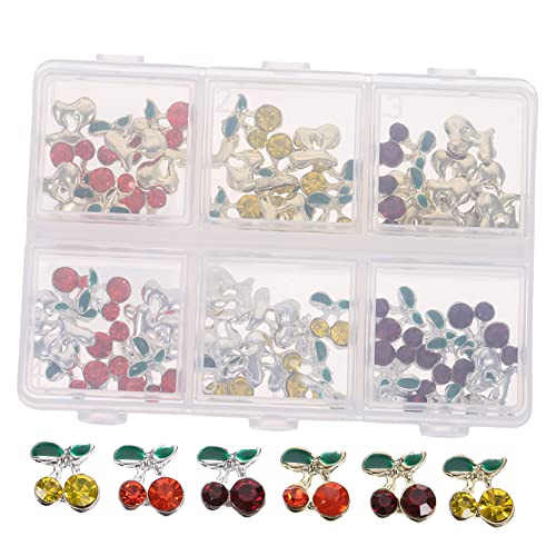 CALLARON 60 Stück Nailart-Accessoires mit Strasssteinen Nagel Reiz Strasssteine für Nägel Diamant Hotfix Verzierungen LED nur Kristalle für Nägel Kirschanhänger Legierung CALLARON 60 Stück Nailart-Accessoires mit Strasssteinen Nagel Reiz Strasssteine für Nägel Diamant Hotfix Verzierungen LED nur Kristalle für Nägel Kirschanhänger Legierung von CALLARON