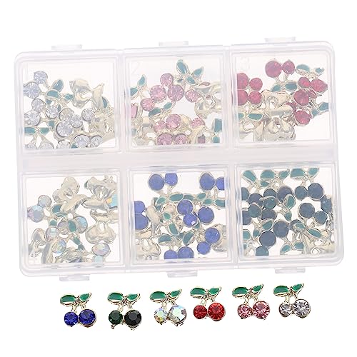 CALLARON 60 Stück Strasszubehör Nagel Dekorationen Reiz Charme Edelsteine Kirsche Strass Kristalle für Nägel Kirschanhänger Make -up -Strasssteine Legierung CALLARON 60 Stück Strasszubehör Nagel Dekorationen Reiz Charme Edelsteine Kirsche Strass Kristalle für Nägel Kirschanhänger Make -up -Strasssteine Legierung von CALLARON
