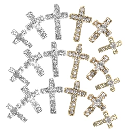 CALLARON 60Stücke Kreuznagelanhänger Nagelcharms Für Acrylnägel Damen Maniküre Schmuck Strasssteine Dekoration Für Nageldesigns CALLARON 60Stücke Kreuznagelanhänger Nagelcharms Für Acrylnägel Damen Maniküre Schmuck Strasssteine Dekoration Für Nageldesigns von CALLARON