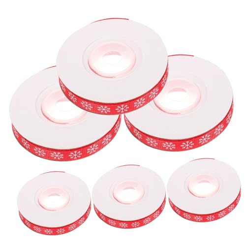 CALLARON 6Rollen Weihnachtliches Schneeflockenband Dekoratives Geschenkband Für Weihnachtsgeschenke Hochzeitsdekoration Und DIY Projekte CALLARON 6Rollen Weihnachtliches Schneeflockenband Dekoratives Geschenkband Für Weihnachtsgeschenke Hochzeitsdekoration Und DIY Projekte von CALLARON