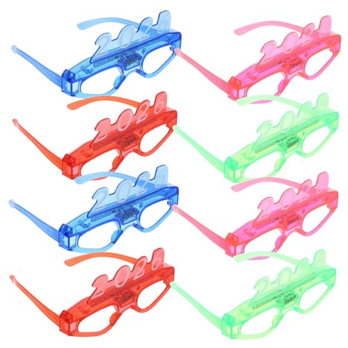CALLARON 8 Stück Teiliges LED Partybrillen mit Farben Blitzmodi Langlebige Kunststoff brille für Silvester Geburtstag Abschlussfeier und Outdoor konzerte CALLARON 8 Stück Teiliges LED Partybrillen mit Farben Blitzmodi Langlebige Kunststoff brille für Silvester Geburtstag Abschlussfeier und Outdoor konzerte von CALLARON