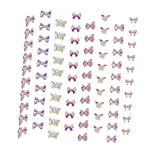 CALLARON 80Stücke Harz Bogen Nageldekore Für Nail Art DIY Schmetterlinge Und Maniküre Zubehör Dekorationen Für Nageldesigns CALLARON 80Stücke Harz Bogen Nageldekore Für Nail Art DIY Schmetterlinge Und Maniküre Zubehör Dekorationen Für Nageldesigns von CALLARON