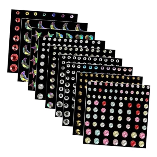 CALLARON 9 Blätter Gesicht Juwelen Aufkleber Selbstklebende Strasssteine für Festivals Partys und Diy Projekte Glitzernde Gesicht Gems für und Mädchen Vielseitig Einsetzbar CALLARON 9 Blätter Gesicht Juwelen Aufkleber Selbstklebende Strasssteine für Festivals Partys und Diy Projekte Glitzernde Gesicht Gems für und Mädchen Vielseitig Einsetzbar von CALLARON