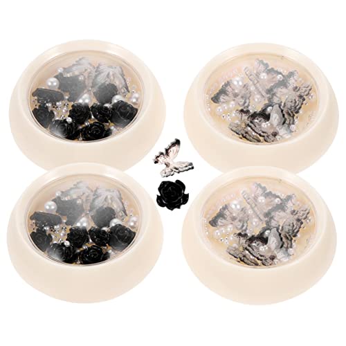 CALLARON Boxen Charms Schwarze Kamelie Strasssteine Für Nageldesign DIY Nageldekoration Exquisite Pailletten Für Maniküre Und Kunstnägel CALLARON Boxen Charms Schwarze Kamelie Strasssteine Für Nageldesign DIY Nageldekoration Exquisite Pailletten Für Maniküre Und Kunstnägel von CALLARON