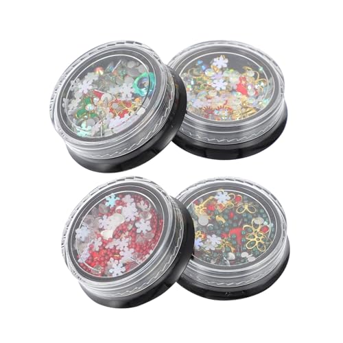 CALLARON Boxen Weihnachtsnageldekor DIY Charms Mit Designs Maniküre Und Nail Art Verschiedene Themen Für Individuelles Nageldesign von CALLARON