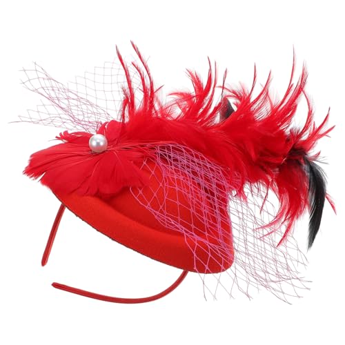 CALLARON Braut Kopfschmuck Dekoration Federmuster mit Netz für Hochzeiten und Partys Stilvolles Haardekor für Damen für Cosplay und Bühnenauftritte CALLARON Braut Kopfschmuck Dekoration Federmuster mit Netz für Hochzeiten und Partys Stilvolles Haardekor für Damen für Cosplay und Bühnenauftritte von CALLARON