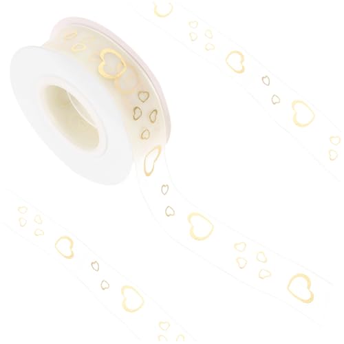 CALLARON Geschenkband Breit Lang Champagnerfarbener Chiffon mit Goldener Prägung Reißfest Vielseitig für DIY Verpackungen Festdekorationen und Bastelbedarf CALLARON Geschenkband Breit Lang Champagnerfarbener Chiffon mit Goldener Prägung Reißfest Vielseitig für DIY Verpackungen Festdekorationen und Bastelbedarf von CALLARON