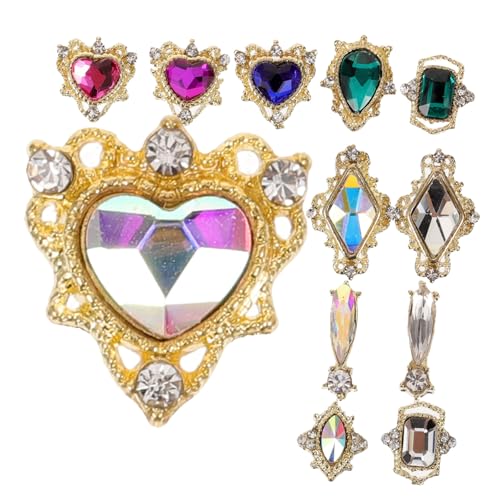 CALLARON Metallic Irisierende Nail Gems Fach mit Herz Design Langlebige Nagelsteine für DIY Nail Art Vielseitig für Nägel Scrapbooking Karten Handgefertigte Dekorationen CALLARON Metallic Irisierende Nail Gems Fach mit Herz Design Langlebige Nagelsteine für DIY Nail Art Vielseitig für Nägel Scrapbooking Karten Handgefertigte Dekorationen von CALLARON