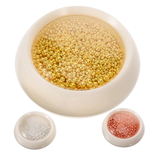 CALLARON Nagelkunstperlen Schachteln Metallkugeln Roségold und DIY Nageldekoration für Nail Art Designs Leicht und Tragbar CALLARON Nagelkunstperlen Schachteln Metallkugeln Roségold und DIY Nageldekoration für Nail Art Designs Leicht und Tragbar von CALLARON