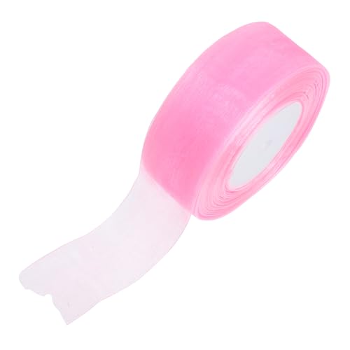 CALLARON Netzband blumensträuße geburtstagsdekoration Festliche Dekoration Schleifenband Geschenkboxen dekorieren Schwarzes Band zur Trauer Organzaband Organza -Band Chiffon Rosa von CALLARON