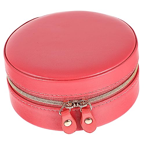 CALLARON Pu-leder Schmuckaufbewahrungsbox Tragbare Runde Schmuckschatulle Mit Fächern Und Abteilungen Für Ohrringe Ringe Und Armbänder Für Reisen Dekoratives Accessoire CALLARON Pu-leder Schmuckaufbewahrungsbox Tragbare Runde Schmuckschatulle Mit Fächern Und Abteilungen Für Ohrringe Ringe Und Armbänder Für Reisen Dekoratives Accessoire von CALLARON