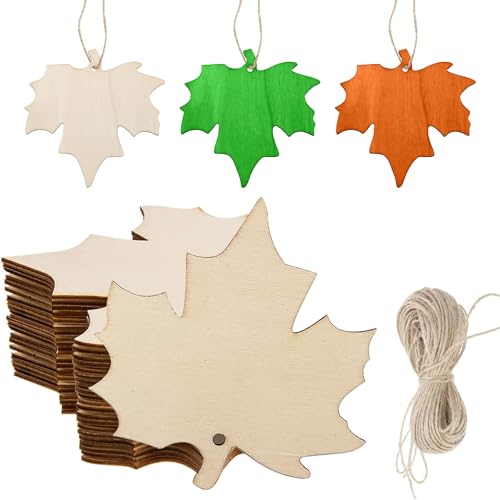 10 Stück Holzanhänger zum Bemalen Ahornblatt, Holz Basteln, Ahornblatt Holz Anhänger Deko mit Juteseil, für Hochzeits, Tisch, DIY Scrapbooking Geschenkanhänger 10 Stück Holzanhänger zum Bemalen Ahornblatt, Holz Basteln, Ahornblatt Holz Anhänger Deko mit Juteseil, für Hochzeits, Tisch, DIY Scrapbooking Geschenkanhänger von CALLYSONIC