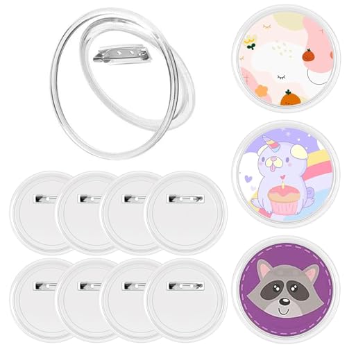 10 Stück Transparente DIY Ansteckbuttons, Buttons Selber Machen Ohne Buttonmaschine, Buttons mit Anstecknadel für DIY-Abzeichen, Können Kritzeln, Clip Fotos 10 Stück Transparente DIY Ansteckbuttons, Buttons Selber Machen Ohne Buttonmaschine, Buttons mit Anstecknadel für DIY-Abzeichen, Können Kritzeln, Clip Fotos von CALLYSONIC