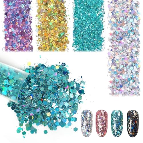 24 Farben Glitzerpulver Set, Mehrfarbig Feiner Glitze, Bastelglitzer zum Basteln für Feste, Bastelkurse und Partydekorationen, Nagelkunst, Make-up, Karten 24 Farben Glitzerpulver Set, Mehrfarbig Feiner Glitze, Bastelglitzer zum Basteln für Feste, Bastelkurse und Partydekorationen, Nagelkunst, Make-up, Karten von CALLYSONIC