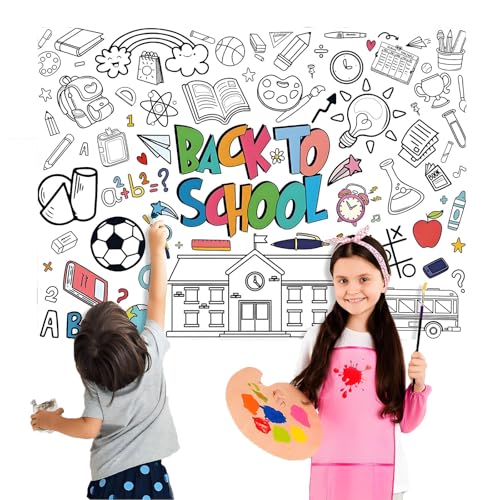 Ausmal Tischdecke Einschulung, Papiertischdecke Rolle, Einschulung Deko, Einschulung Junge Mädchen, DIY Maltischdecke für Kinder, Ausmaltischdecke für Schulanfang Geschenk, Schultüte Füllung (MX-1) Ausmal Tischdecke Einschulung, Papiertischdecke Rolle, Einschulung Deko, Einschulung Junge Mädchen, DIY Maltischdecke für Kinder, Ausmaltischdecke für Schulanfang Geschenk, Schultüte Füllung (MX-1) von CALLYSONIC