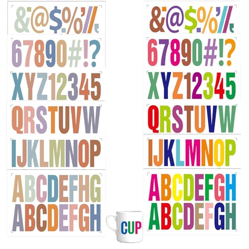 CALLYSONIC 12 Blatt Buchstaben Aufkleber, 180 Stück Selbstklebend Buchstaben Zahlen Sticker, Bunte Schriftzug Aufkleber, Viny Klebebuchstaben, für Grußkarten, Briefkästen, Poster, DIY Scrapbooking CALLYSONIC 12 Blatt Buchstaben Aufkleber, 180 Stück Selbstklebend Buchstaben Zahlen Sticker, Bunte Schriftzug Aufkleber, Viny Klebebuchstaben, für Grußkarten, Briefkästen, Poster, DIY Scrapbooking von CALLYSONIC