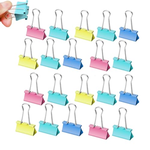 CALLYSONIC 20 Stück Foldback Klammern 32mm, Foldback Klammern Groß, Büroklammern, Haarklammern Metall, Vielzweckklammern, Klein Metall Binder Clips,für Schule, Büro, Zuhause, Zufällige Farbe CALLYSONIC 20 Stück Foldback Klammern 32mm, Foldback Klammern Groß, Büroklammern, Haarklammern Metall, Vielzweckklammern, Klein Metall Binder Clips,für Schule, Büro, Zuhause, Zufällige Farbe von CALLYSONIC