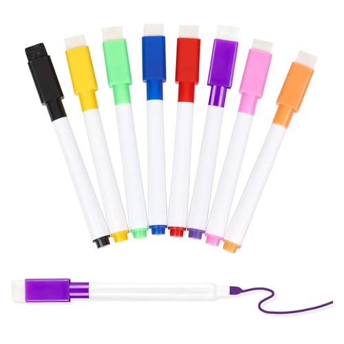 CALLYSONIC 8 Farbe Whiteboardmarker, Bunte Whiteboard Stifte, Magnetisches Modell, Löschbare Whiteboardmarker, mit Radierspitze, Geeignet für Schulen, Büros, White Board Marker Pens CALLYSONIC 8 Farbe Whiteboardmarker, Bunte Whiteboard Stifte, Magnetisches Modell, Löschbare Whiteboardmarker, mit Radierspitze, Geeignet für Schulen, Büros, White Board Marker Pens von CALLYSONIC
