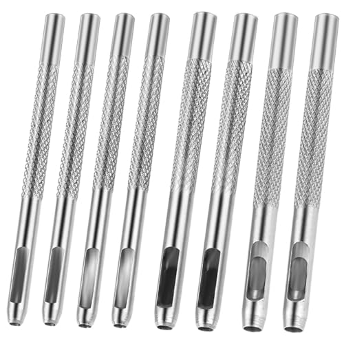 CALLYSONIC 8-tlg. Stahl Locheisen Set, 2,5-4 mm Hochleistungs Stanzer Rund, Stanzwerkzeug Set, Lochstanzer, Leder Locher, Punziereisen für Leder, Uhrenarmband, Dichtung Gürtel, Schuh CALLYSONIC 8-tlg. Stahl Locheisen Set, 2,5-4 mm Hochleistungs Stanzer Rund, Stanzwerkzeug Set, Lochstanzer, Leder Locher, Punziereisen für Leder, Uhrenarmband, Dichtung Gürtel, Schuh von CALLYSONIC