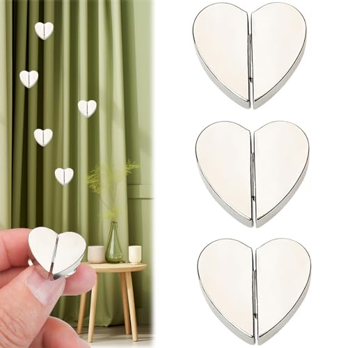 CALLYSONIC Magnetische Vorhang Raffhalter Silber, Vorhang Magnetknopf, Magnete für Vorhänge, Raffhalter für Vorhänge, Gardinen Zubehör für Gardinen Halterung, Vorhang Halter, 3 Paare CALLYSONIC Magnetische Vorhang Raffhalter Silber, Vorhang Magnetknopf, Magnete für Vorhänge, Raffhalter für Vorhänge, Gardinen Zubehör für Gardinen Halterung, Vorhang Halter, 3 Paare von CALLYSONIC