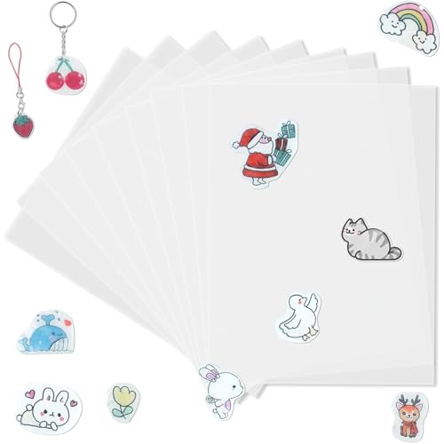 CALLYSONIC Schrumpffolie, Schrumpffolie Set, Schrumpffolien Set, Schlüsselanhänger, Schrumpffolie Weihnachten, Shrink Plastic, Schrumpffolie Bedruckbar, A4, 0.15mm, DIY CALLYSONIC Schrumpffolie, Schrumpffolie Set, Schrumpffolien Set, Schlüsselanhänger, Schrumpffolie Weihnachten, Shrink Plastic, Schrumpffolie Bedruckbar, A4, 0.15mm, DIY von CALLYSONIC