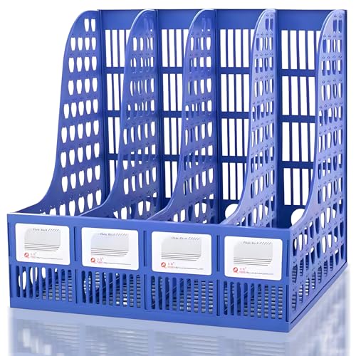 CALLYSONIC Stehsammler A4 Kunststoff, Faltbarer Zeitschriftensammler zum Organisieren mit 4 Fächern, Stehordner Plastik, Stehsammler Pappe für Geordneten Aufbewahrung von Dokumenten, Heften, Mappen CALLYSONIC Stehsammler A4 Kunststoff, Faltbarer Zeitschriftensammler zum Organisieren mit 4 Fächern, Stehordner Plastik, Stehsammler Pappe für Geordneten Aufbewahrung von Dokumenten, Heften, Mappen von CALLYSONIC