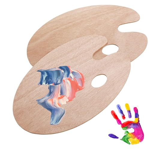 Holz Malen Paletten Mischpalette, 2 PCS Holz Malen Malpalette Palette Malen Runde ParbMischpalette, Inklusive Leicht Haltendem Aufhängeloch-Design für DIY Kunst Malerei Öl Acrylmalerei Holz Malen Paletten Mischpalette, 2 PCS Holz Malen Malpalette Palette Malen Runde ParbMischpalette, Inklusive Leicht Haltendem Aufhängeloch-Design für DIY Kunst Malerei Öl Acrylmalerei von CALLYSONIC