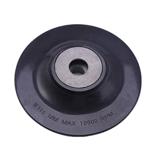 Schleifaufsatz für Winkelschleifer 115 mm, Gummiauflagen für Stahlpapier Schleiftellerpaletten 1 Stück, Stahlpapier-Tablett, Geeignet für Elektro-Winkelschleifer Typ 115, Innendurchmesser 14 mm (1) von CALLYSONIC