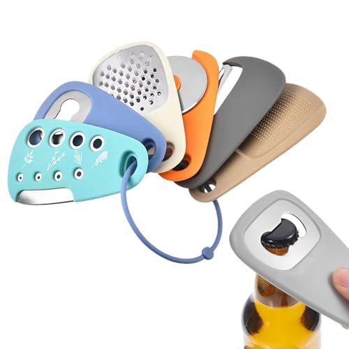 Tragbare Küchenhelfer, Küchenhelfer Set, Edelstahl 6-teilig Küchenutensilien, Camping Zubehör, Käsereibe, Flaschenöffner, Obst-/Gemüseschäler, Pizzaschneider, Ingwermühle, Camping Gadgets (N) Tragbare Küchenhelfer, Küchenhelfer Set, Edelstahl 6-teilig Küchenutensilien, Camping Zubehör, Käsereibe, Flaschenöffner, Obst-/Gemüseschäler, Pizzaschneider, Ingwermühle, Camping Gadgets (N) von CALLYSONIC