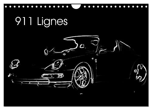 911 Lignes (Calendrier mural 2026 DIN A4 horizontal), CALVENDO calendrier mensuel: Les belles lignes d'une voiture de sport allemande von CALVENDO