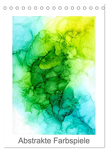 Abstrakte Farbspiele (Tischkalender 2026 DIN A5 hoch), CALVENDO Monatskalender: Zauberhafte Alcohol Ink Gemälde (CALVENDO Kunst) von CALVENDO