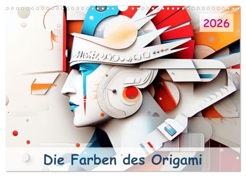 Die Farben des Origami (Wandkalender 2026 DIN A3 quer), CALVENDO Monatskalender: Dieser Kalender enthält eine einzigartige Sammlung farbenfroher ... und Schönheit darstellen. (CALVENDO Kunst) von CALVENDO