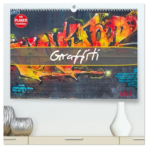Graffiti (hochwertiger Premium Wandkalender 2026 DIN A2 quer), Kunstdruck in Hochglanz: Schillernde bunte Farben und originelle Bilder zeichnen die ... aus der Dresdner-Neustadt. (CALVENDO Orte) von CALVENDO
