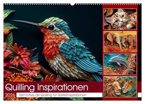 Quilling Inspirationen (Wandkalender 2026 DIN A2 quer), CALVENDO Monatskalender von CALVENDO