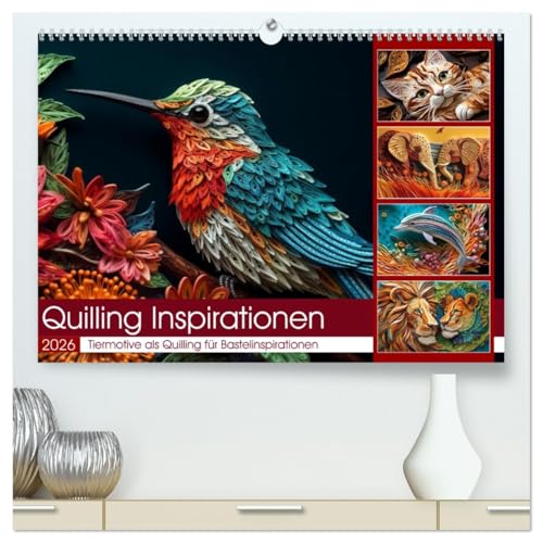Quilling Inspirationen (hochwertiger Premium Wandkalender 2026 DIN A2 quer), Kunstdruck in Hochglanz von CALVENDO