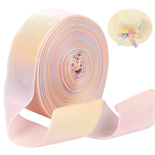 CAMAL Einseitiges Samtband 45m Regenbogen Satinband 38mm Breit Geschenkband Polyester Stoff Samtband für Hochzeitsdeko, Geschenkschleifen, Girlande, Haarschleifen CAMAL Einseitiges Samtband 45m Regenbogen Satinband 38mm Breit Geschenkband Polyester Stoff Samtband für Hochzeitsdeko, Geschenkschleifen, Girlande, Haarschleifen von CAMAL