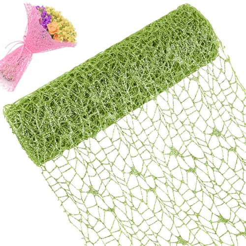 CAMAL Glitzerband Grün Glitzer Tüll 25cm x 4,5m Luxus Dekoband, Glitzer Polyester Tüll Stoff für Kunsthandwerk, Glitzern Schleifenband Breit Ribbon für Blumensträuße, Kränze CAMAL Glitzerband Grün Glitzer Tüll 25cm x 4,5m Luxus Dekoband, Glitzer Polyester Tüll Stoff für Kunsthandwerk, Glitzern Schleifenband Breit Ribbon für Blumensträuße, Kränze von CAMAL