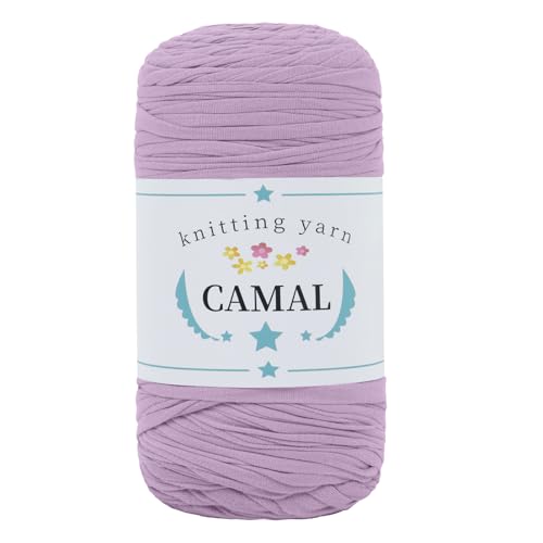 CAMAL Hellviolett Tshirt Garn zum Häkeln, 400g Textilgarn zum Häkeln Tasche, 120m Elastisches Bändchengarn für DIY Handarbeiten, Heimdekoration CAMAL Hellviolett Tshirt Garn zum Häkeln, 400g Textilgarn zum Häkeln Tasche, 120m Elastisches Bändchengarn für DIY Handarbeiten, Heimdekoration von CAMAL