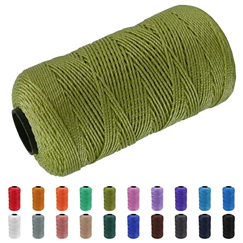 CAMAL Polypropylene Garn 1,5mm x 200m Häkelgarn für Taschen Makramee Garn für Handtasche Häkeln Polypropylene Yarn für Handwerk Wohndekorationen, Platzteller, Umhängetasche (Armeegrün) von CAMAL