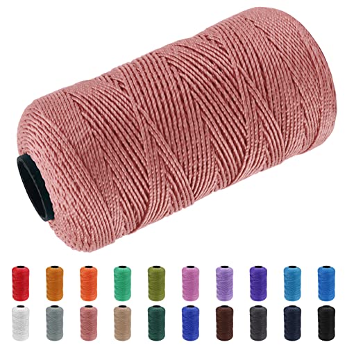 CAMAL Polypropylene Garn 1,5mm x 200m Häkelgarn für Taschen Makramee Garn für Handtasche Häkeln Polypropylene Yarn für Handwerk Wohndekorationen, Platzteller, Umhängetasche (Bohnenpaste) von CAMAL