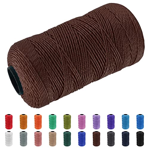 CAMAL Polypropylene Garn 1,5mm x 200m Häkelgarn für Taschen Makramee Garn für Handtasche Häkeln Polypropylene Yarn für Handwerk Wohndekorationen, Platzteller, Umhängetasche (Kaffee) von CAMAL