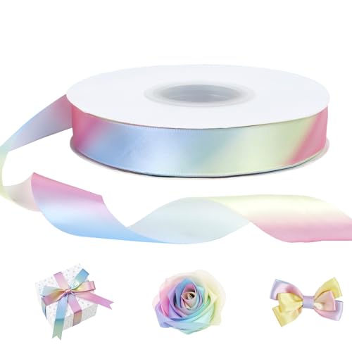 CAMAL Regenbogenfarben, 1.5cm x 22m Gradient Süßigkeiten Seidenband Geschenkband Stoff, Geschenkband Breit Satinband Bunt Dekoband für Geschenkschleife, Blumenstrauß, Party CAMAL Regenbogenfarben, 1.5cm x 22m Gradient Süßigkeiten Seidenband Geschenkband Stoff, Geschenkband Breit Satinband Bunt Dekoband für Geschenkschleife, Blumenstrauß, Party von CAMAL