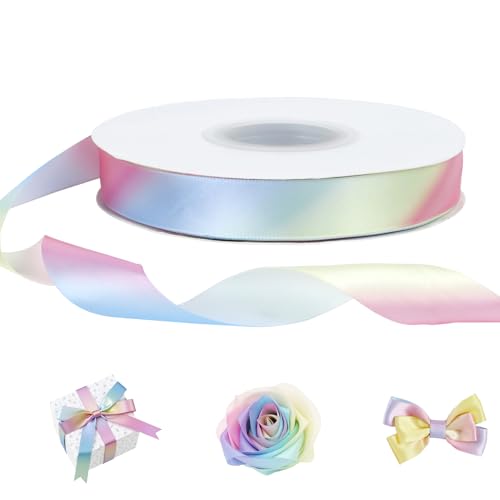CAMAL Regenbogenfarben, 1cm x 22m Gradient Süßigkeiten Seidenband Geschenkband Stoff, Geschenkband Breit Satinband Bunt Dekoband für Geschenkschleife, Blumenstrauß, Party CAMAL Regenbogenfarben, 1cm x 22m Gradient Süßigkeiten Seidenband Geschenkband Stoff, Geschenkband Breit Satinband Bunt Dekoband für Geschenkschleife, Blumenstrauß, Party von CAMAL