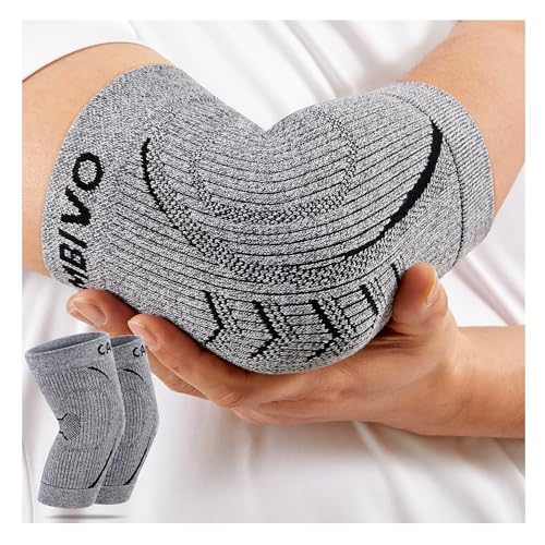 CAMBIVO Ellenbogenbandage 2 Pack, Tennisarm Bandage mit 3D Strickstoff, Ellenbogen Bandagen Herren Damen für Sehnenentzündung, Golferarm, Arthritis, Gewichtheben und Basketball CAMBIVO Ellenbogenbandage 2 Pack, Tennisarm Bandage mit 3D Strickstoff, Ellenbogen Bandagen Herren Damen für Sehnenentzündung, Golferarm, Arthritis, Gewichtheben und Basketball von CAMBIVO