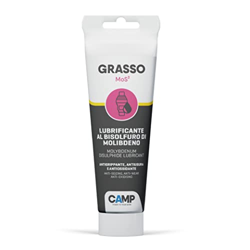 Camp GREASE MOS2, Molybdändisulfid-Schmierfett für schwere Lasten und hohe Temperaturen, Anti-Seizing und Anti-Verschleiß, 150ml von CAMP