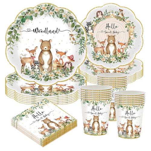 Dschungel Partygeschirr Set, 50-teiliges Einweggeschirr Set mit Papptellern 9"/7", Servietten & Tassenn für 10 Gäste Papier Teller Kindergeburtstag Deko Jungen & Mädchen Dschungel Partygeschirr Set, 50-teiliges Einweggeschirr Set mit Papptellern 9"/7", Servietten & Tassenn für 10 Gäste Papier Teller Kindergeburtstag Deko Jungen & Mädchen von CANCJ